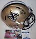 Drew Brees Signé Riddell Saints Speed Full Size Deluxe Replica Casque Bas