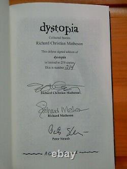 Dystopia Richard C Matheson Deluxe Signé Limited 1er Slipcased Hc/dj 2000