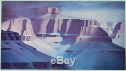 Ed Mell Crayon-signé Grand Canyon Marges D'impression = 20 X 11