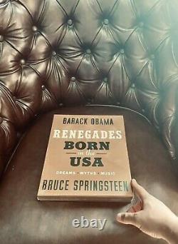 Edition Signée Par L'autographe De Luxe Barack Obama Bruce Springsteen Renegades Inhand