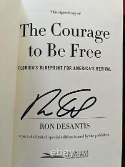 Ensemble de collectionneur de luxe signé par Ron DeSantis - Le courage d'être libre dédicacé.
