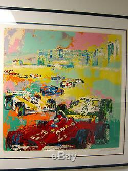F1 1981 Leroy Neiman Serigraph Du Palais Des Caesar Du Grand Prix Gilles Villeneuve