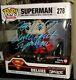 Funko Heroes Pop Dc Deluxe Superman # 278 Jim Lee Signé Tom Welling Smallville
