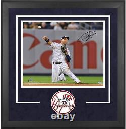 Gleyber Torres des Yankees - Photographie encadrée signée 16x20 en pleine action