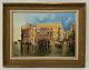 Grand Canal De Venise - Huile Originale Sur Panneau 20 X 16 Signé Encadré