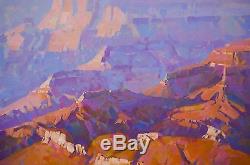 Grand Canyon Huile Originale Peinture Sur Toile De Grande Taille À La Main Un D'un Genre