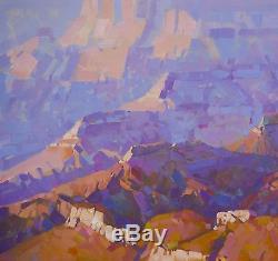 Grand Canyon Huile Originale Peinture Sur Toile De Grande Taille À La Main Un D'un Genre