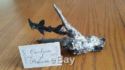 Grand Cayman Black Coral Sculpture Shark Richard Barile Marteau Signé Withcoa