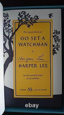 Harper Lee Go Set A Watchman Signé Livre Edition Limitée Collectionneurs Boîte Numérotée
