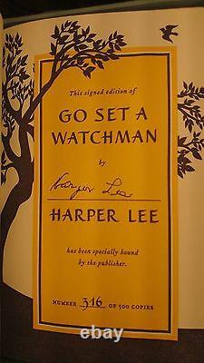 Harper Lee Go Set A Watchman Signé Livre Edition Limitée Collectionneurs Boîte Numérotée
