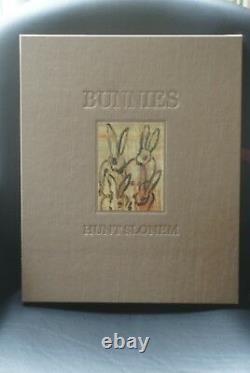 Hunt Slonem, Bunnies, Ltd. Ed. Signé Artprint Et Table Base Livre Deluxe
