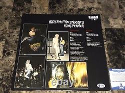Iggy Pop Signé Raw Power Deluxe Edition Double Vinyl Lp Record Stooges Bas Coa
