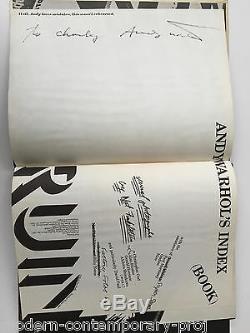 Index Andy Warhol Livre De-luxe Ed. Signé À Plusieurs Reprises. Également Sur Les Multiples