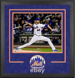 Jacob Degrom New York Mets Deluxe Framed Signé 16x20 Photographie De Lancer