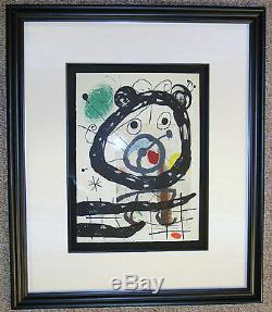 Joan Miro, 2 Lithographies Originales, Sur Peintures M. 379 Cartons, Deluxe Avec Signé