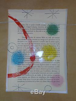 Joan Miro, 2 Lithographies Originales, Sur Peintures M. 379 Cartons, Deluxe Avec Signé