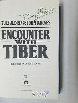 Jsa Coa Autographied Buzz Aldrin Signed Book Encounter Avec Tiber Autograph Photo