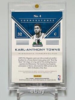 Karl Anthony Towns 2016-17 Panini Grand Reserve Coins Auto Granite 09/15