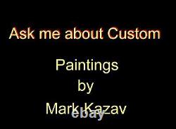 Kazav Grand Piano Impressionniste Grande Peinture À L'huile Originale 5h456