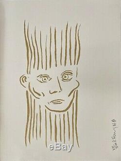 Keith Haring 1986 Sérigraphie Sur Toile Beuys Rare De Luxe A / P Signe # 'd