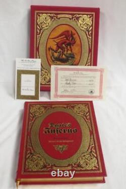 L'Enfer de Dante, édition collector de luxe Easton Press reliée en cuir avec étui, signée 266/1200