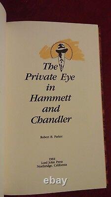 L'œil Privé À Hammett & Chandler De Robert B Parker 1985 Hc Signé Deluxe