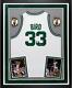Larry Bird Boston Celtics Autographié Deluxe Encadré Adidas Swingman White Jersey