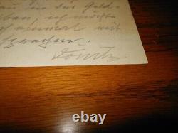 Lettre signée de l'amiral Donitz de la marine allemande de la Seconde Guerre mondiale avec une histoire agréable.