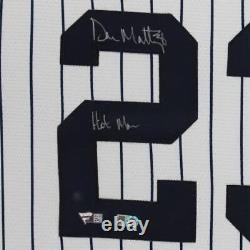 Maillot blanc signé Don Mattingly NY Yankees Deluxe Frmd & Insc Hitman