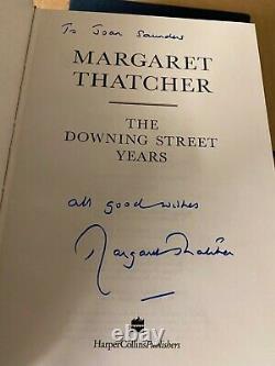 Margaret Thatcher A Signé Downing Street Années Édition Deluxe Sle Originale
