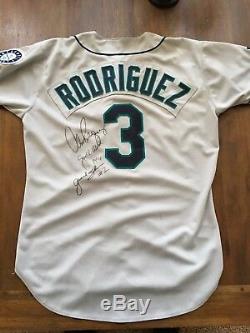 Mariners Alex Rodriguez 1996 Portés Et Signé Grand Slam Utilisé Baseball Jersey