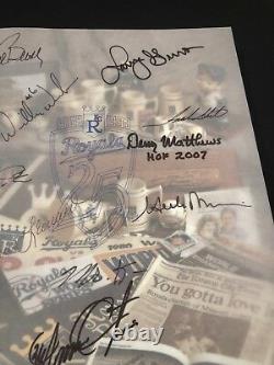 Moments Souvenirs Miracles Kc Royals Autographié Par George Brett +10 Autres Rare