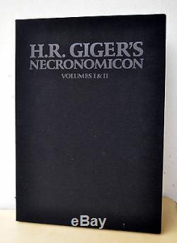 Necronomicon 1 & 2 H R Giger Deluxe En Cuir Le1 / 666 Signé Litho Qliphoth Rare