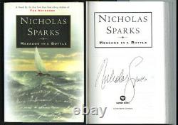 Nicholas Sparks Signé Autographe Message Dans Une Bouteille Hc 1st Ed 1st Print Rare