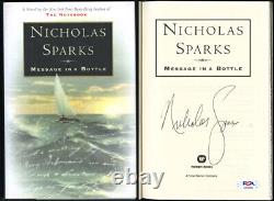 Nicholas Sparks Signed Message Dans Une Bouteille Hc 1st Ed 1st Pr Psa/dna Autographed