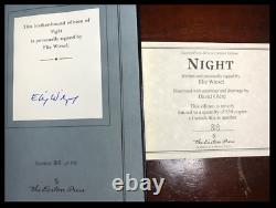 Night Signed Par Elie Wiesel New Easton Press Leather Bound Deluxe Limit 1/850