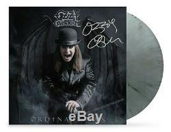 Ozzy Osbourne Signe Ordinaire Man Vinyl Deluxe Lp Argent Smoke Officiel Litho
