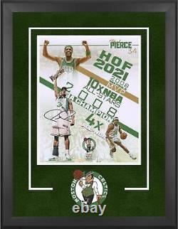 Paul Pierce Boston Celtics Deluxe Frmd Signé 16x20 Celtics Carrière Collage Photo