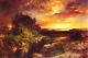 Peinture À L'huile Thomas Moran Un Arizona Coucher De Soleil Près La Toile Grand Canyon