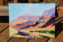 Peinture Originale De Grand Canyon Arizona Southwestern Desert Landscape Art