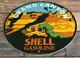 Plaque De Station-service En Porcelaine Vintage Shell Gasoline Grand Canyon