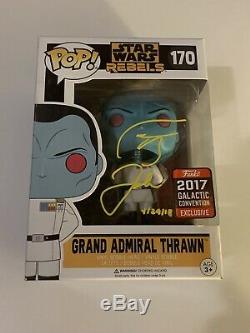Pop! Funko Star Wars Rebelles Thrawn 2017 Convention Galactic Signé