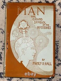 Rare 1932 Signé Manly P. Hall Man Le Grand Symbole Des Mystères Hc