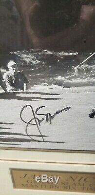 Rare 3 De 5 Jack Nicklaus Golf Signature Encadrée Grand Slam Champion Vainqueur Des Masters