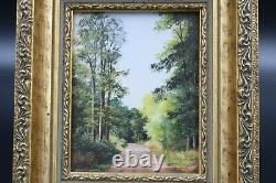 Robert Hughes Miniature Oil Painting The Grand Avenue Savernake Forest 3215