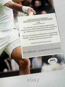 Roger Federer GOAT Grand Slam Photo 8x10 signée avec COA