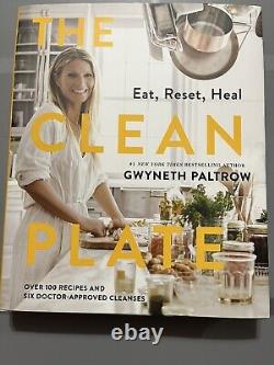 SIGNÉ Gwyneth Paltrow Le Plateau Propre 1ère Édition Livre de Cuisine Authentique Beckett