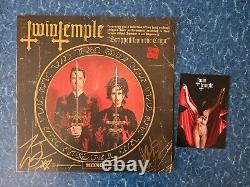 SIGNÉ Twin Temple - Stripped From The Crypt LP Édition Limitée Transparent avec Rouge Sang