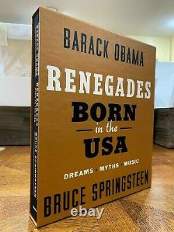 Signé 2021 Barack Obama/bruce Springsteen Renegades Édition De Luxe Signée