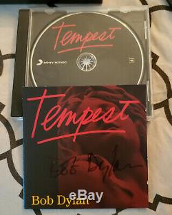 Signé Bob Dylan Tempest CD Deluxe Edition Rare! De Dylan Pop-up Sto